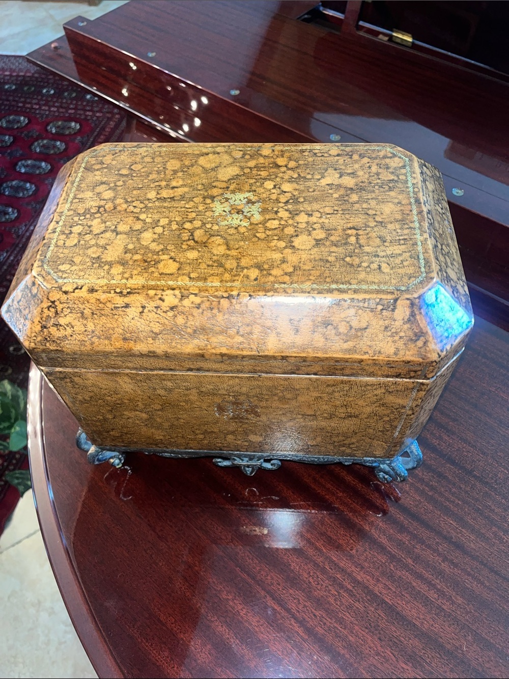 Vintage Ornate Tea Caddy Stunning 🤩